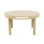 Ensemble de causeuse et de table basse d'extérieur en bois d'acacia avec corde tissée à la main, finition teck clair, confortable et élégant