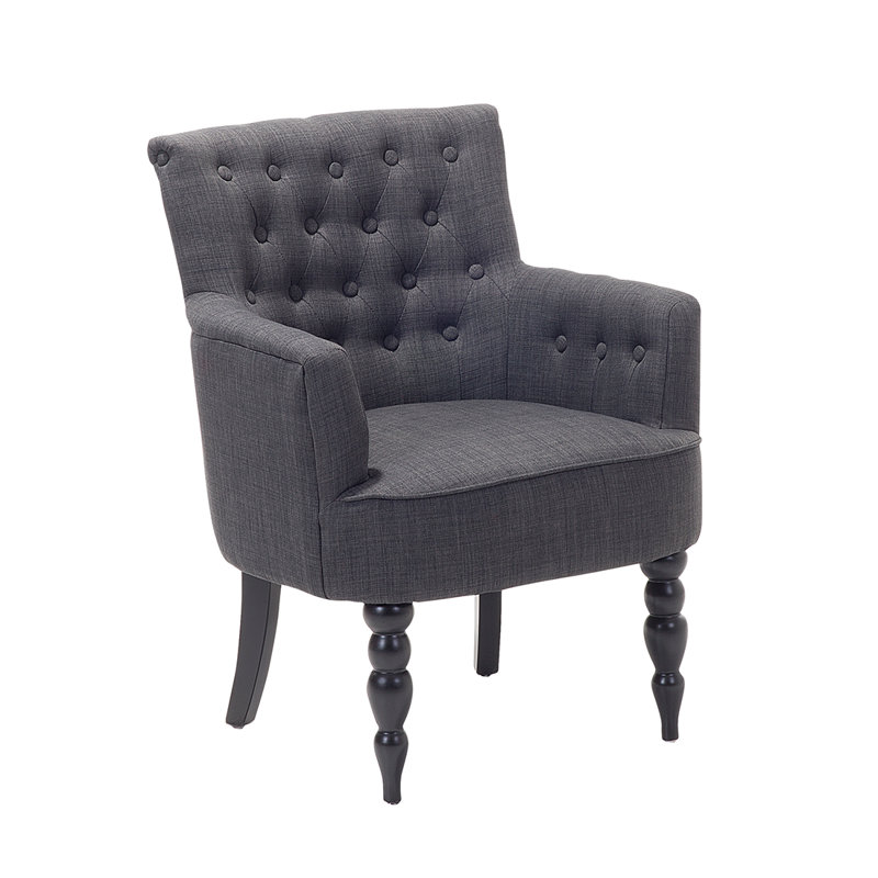 Jolie Upholstered Armchair, Dark Grey