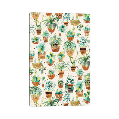 Home Succulent Plant Pots Cream - Painting on Canvas