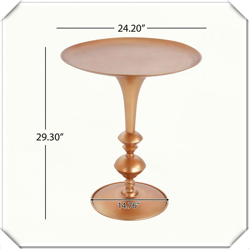 Petite table de bout ronde en métal rétro fonctionnelle, polyvalente, pratique et élégante