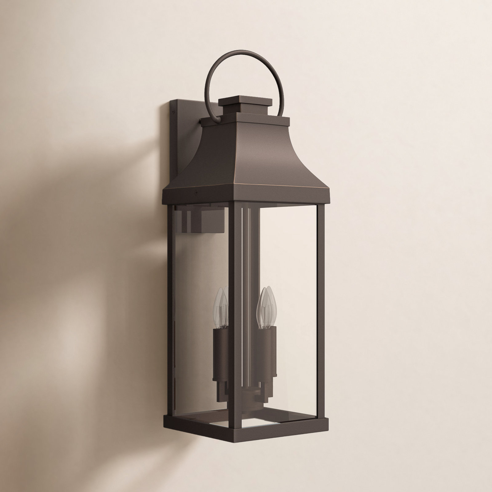 Caden 4 Light Outdoor Wall Light, Oiled Bronze
