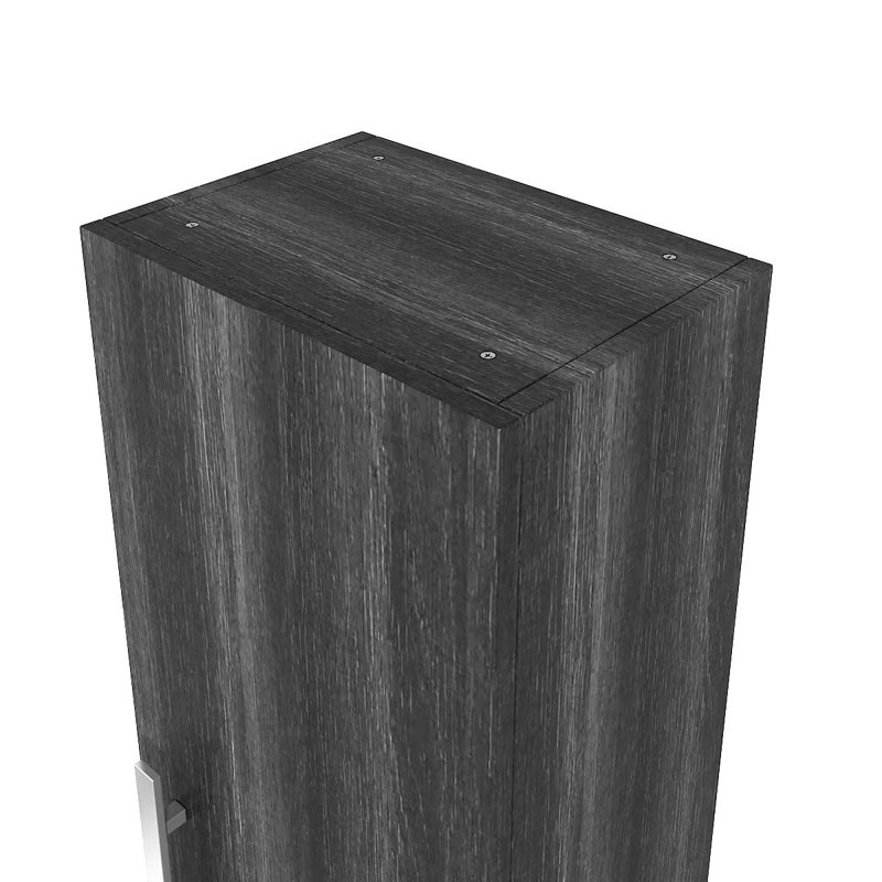 Vallette Wall Mounted Linen Cabinet, Charcoal