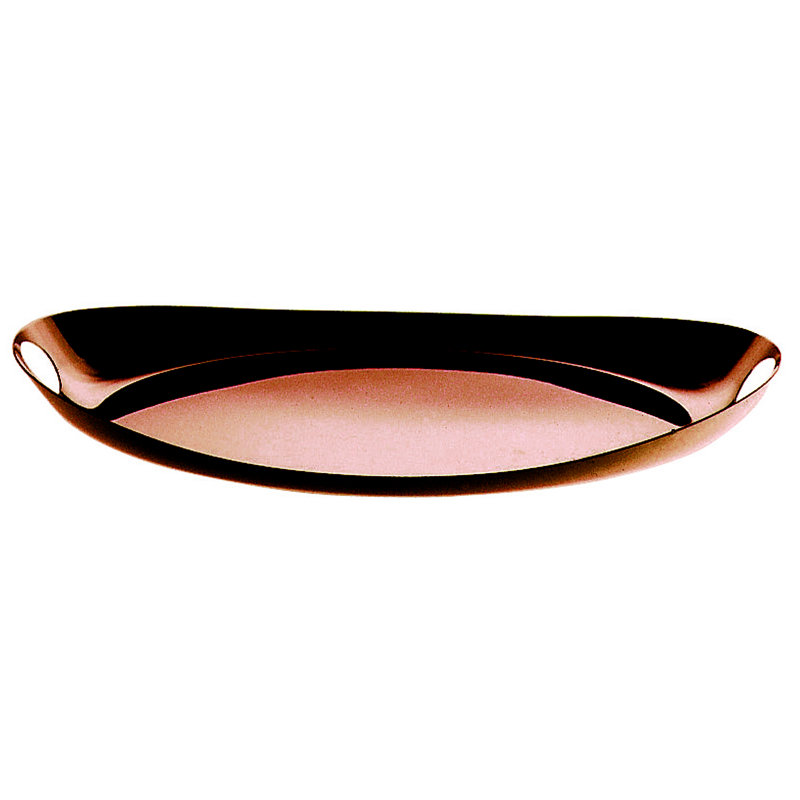 Plateau tendu avec poignées en bois 15,75 po Tendence, Bronze