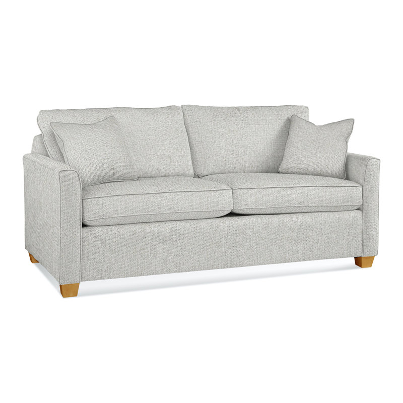 Charleston 77" Sleeper Sofa, Honey, Gel Memory Foam, Navy 100% Polyester