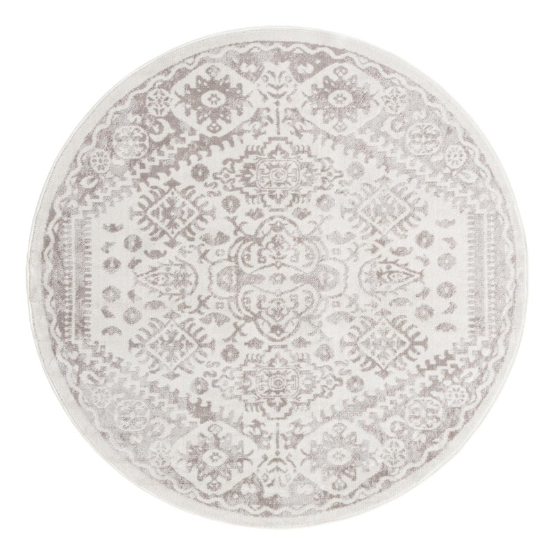 Ervine Oriental Indoor Rug, Round 5'