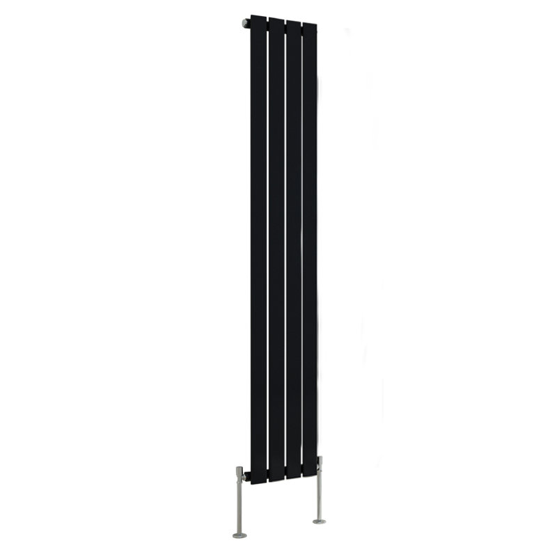 Shonnard Vertical Single Flat Panel Radiator, Normal Black, 160cm H x 27.2cm W