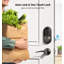 Veise Smart Locks For Front Door, 2 Lever Handle Set, Keyless Entry Deadbolt, App Control, Electronic Digital Touchscreen Keypad, Auto Lock, Ip54 Waterproof, Easy Installation, Matte Black
