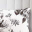 Édredon pour lit double / grand ultra doux à motif floral noir et blanc, 2 taies décoratives, coussins décoratifs, impression pleine grandeur lavable à la machine avec tissu, décoratif