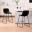  Tabourets de bar modernes en cuir synthétique avec siège rembourré et siège d'îlot de cuisine à hauteur de comptoir, ensemble de 2-105760166-105760168-128872966