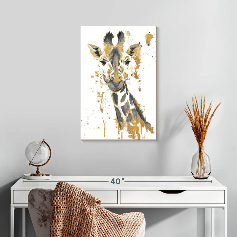 Brampt Gold Water Giraffe, 24" H x 16" W