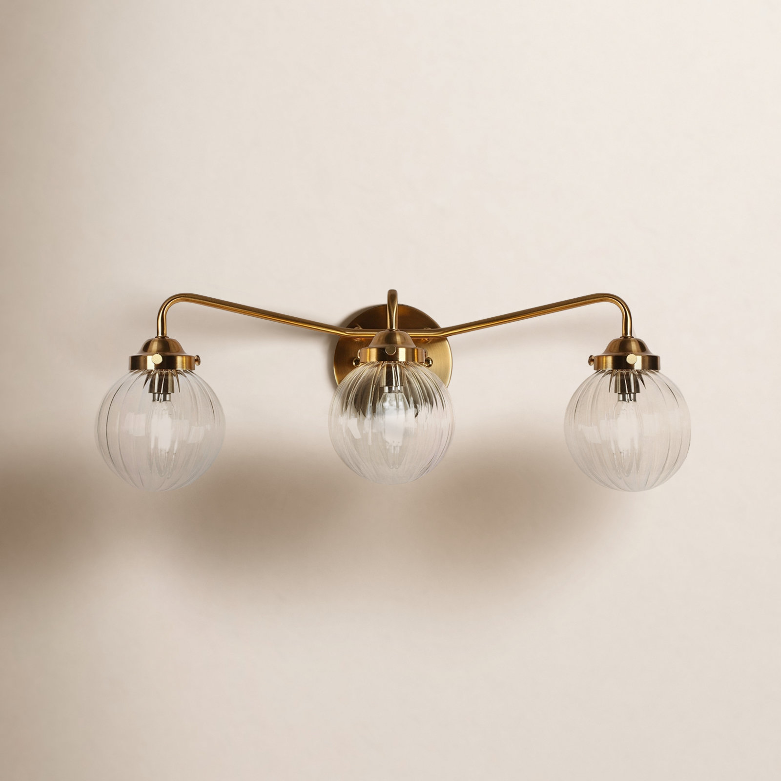 Ulah 3-Light Hand-Blown Glass Vanity Light