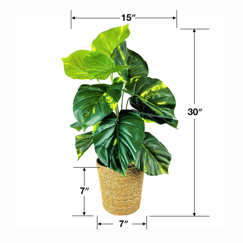 Plante artificielle en panier 30 po