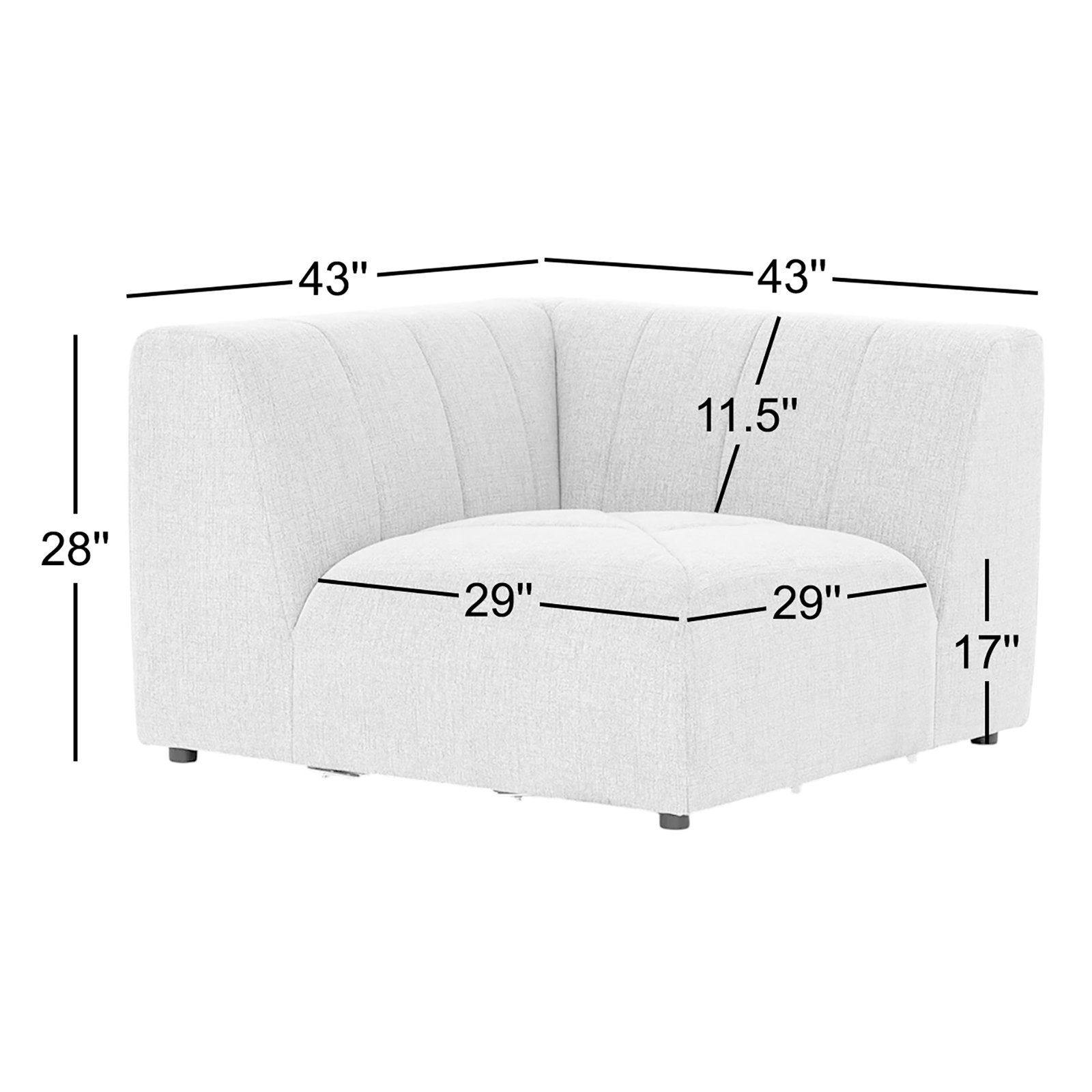 Bowry Corner Accent Chair, Napa Sandstone