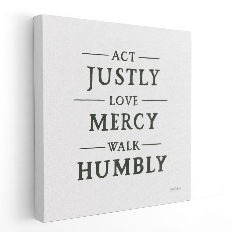 «Scripture for Life I» en noir et blanc - reproduction d'art sur toile, H 12 po x l 12 po