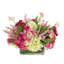 Hydrangea, Heather and Ranunculus Arranged in Rectangular Vase
