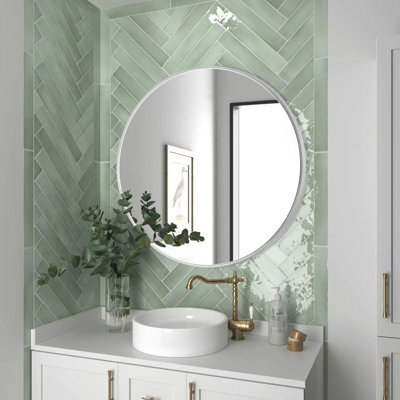 Pieterjan Metal Round Wall Mirror for Bathroom Mirror/ Vanity Mirror