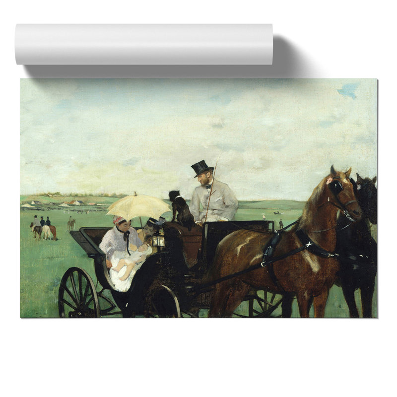 At the Races in the Countryside by Edgar Degas - Frameless Print, 21cm H x 30cm W x 0.1cm D
