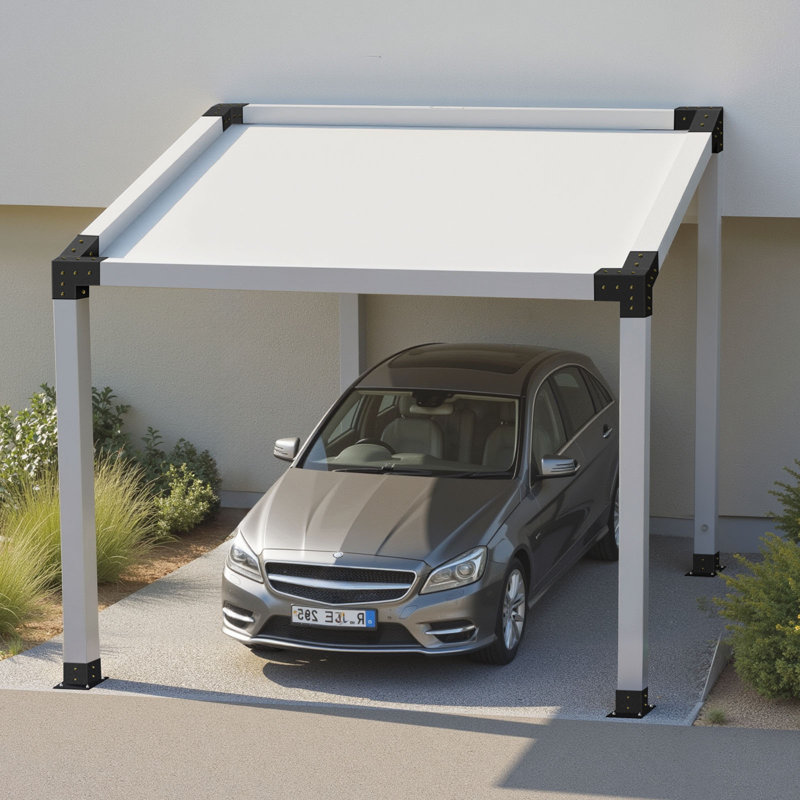Ensemble de supports pour pergola avec supports inclinés à 3 voies 3,5 x 3,5