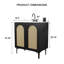Ensemble de meuble-lavabo simple moderne 30 po noir