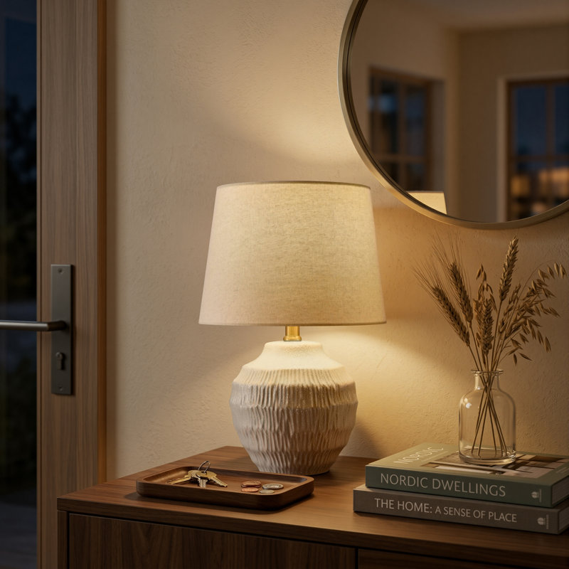 16.7’’ Modern Textured Ceramic Table Lamp