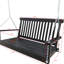 Banc de balancelle en bois massif. Noir, capacité de poids de 800 lb, installation facile pour le patio extérieur, fabrication en bois de jardin. À assembler