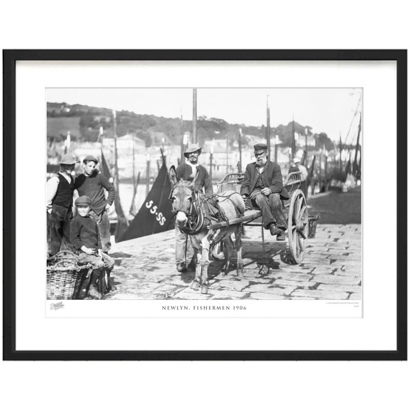 Newlyn, Fishermen 1906 - Single Picture Frame Print, 45cm H x 60cm W x 2.3cm D