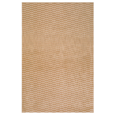 Orion Modern Geometric Lines Rust/ Beige Area Rug