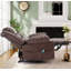 Fauteuil inclinable brun en cuir PU avec massage et vibration à 8 points pour un confort ultime-846354945