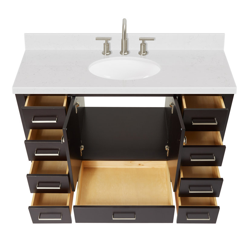 Ensemble de meuble-lavabo simple 48 po , Espresso