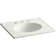 Devonshire Impressions Ceramic Rectangular Dual Mount Bathroom Sink with Overflow