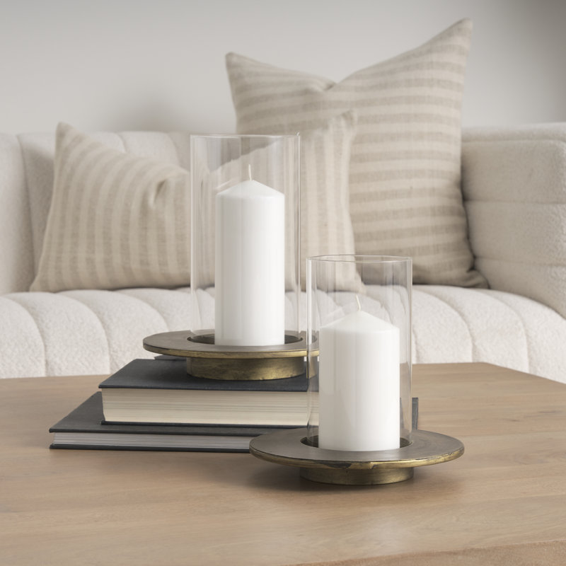 13.98'' H Metal Tabletop Hurricane