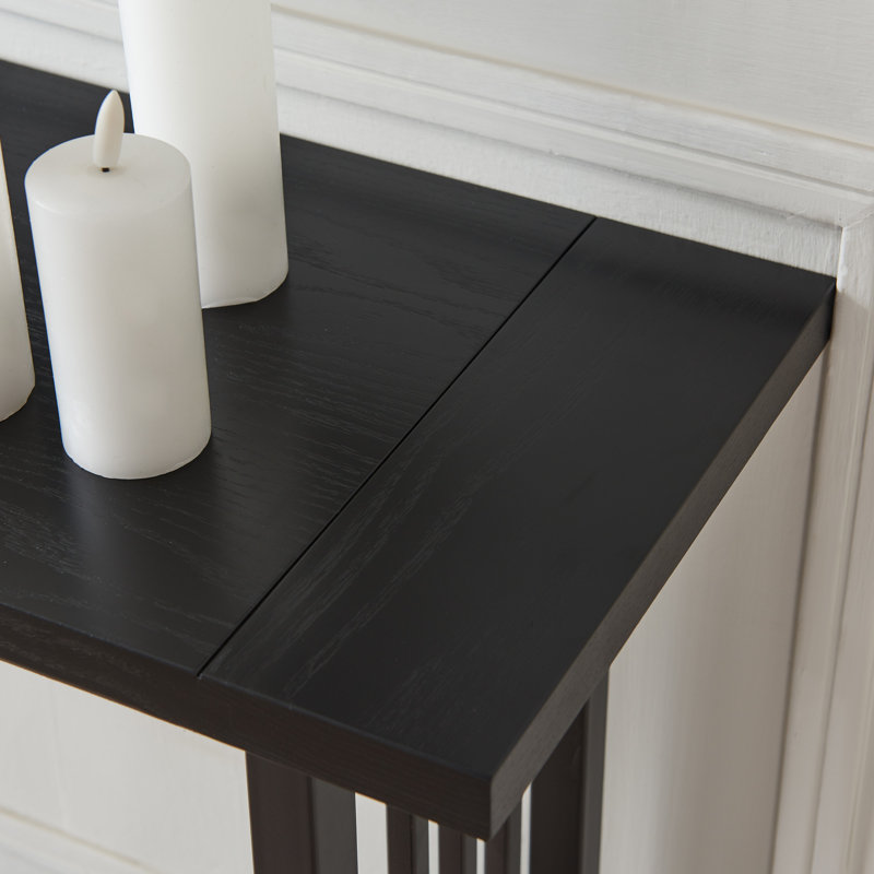Sebastian 30'' Solid Wood Top Console Table, Black Wash