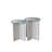 Modern Nesting Table Set (2 Pieces), White Tempered Glass with 100% Melamine Coated Frame, 15.7 in Diameter x 17.7 in & 15.7 in Diameter x 19.7 in | Stylish & Functional for Living Room & Office Decor, Easy to Assemble