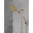 Delta Brushed Gold Rain Shower Head and Handheld Combo, 10-inch Square Shower Head Rainfall, Overhead Rain Showerhead, Champagne Bronze -92464343