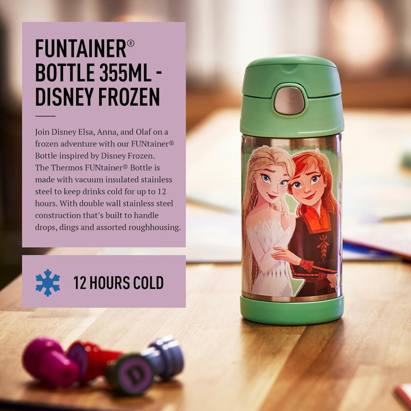 Thermos Funtainer Bottle 355Ml - Disney Frozen