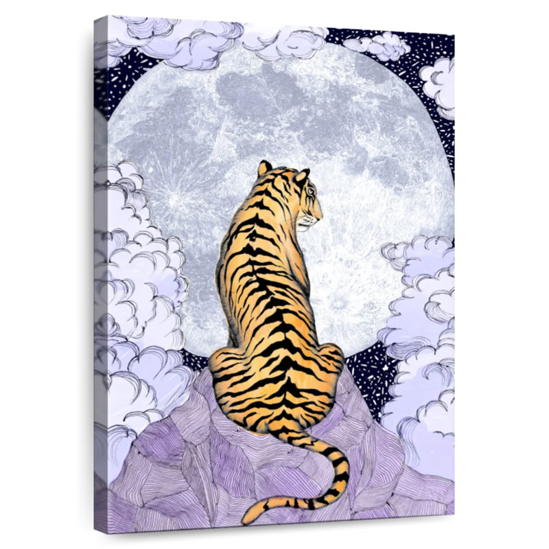 Brampt Tiger Moon I, 12" H x 8" W