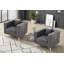 Ensemble de 2 chaises en velours Lyon-1573388127