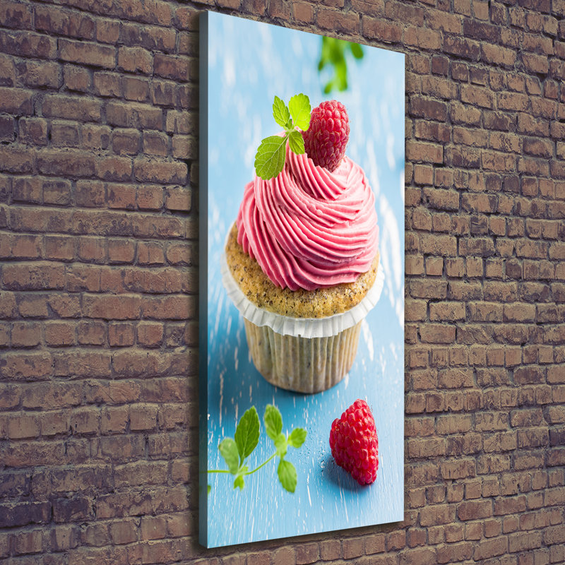 Raspberry Cupcake - Wrapped Canvas Print