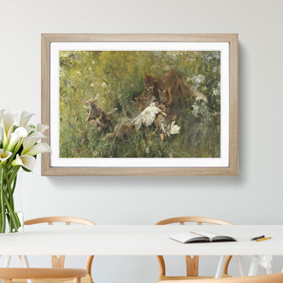 A Fox Family by Bruno Liljefors - Picture Frame Painting
