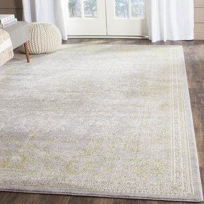 Tapis oriental gris / vert Alpine