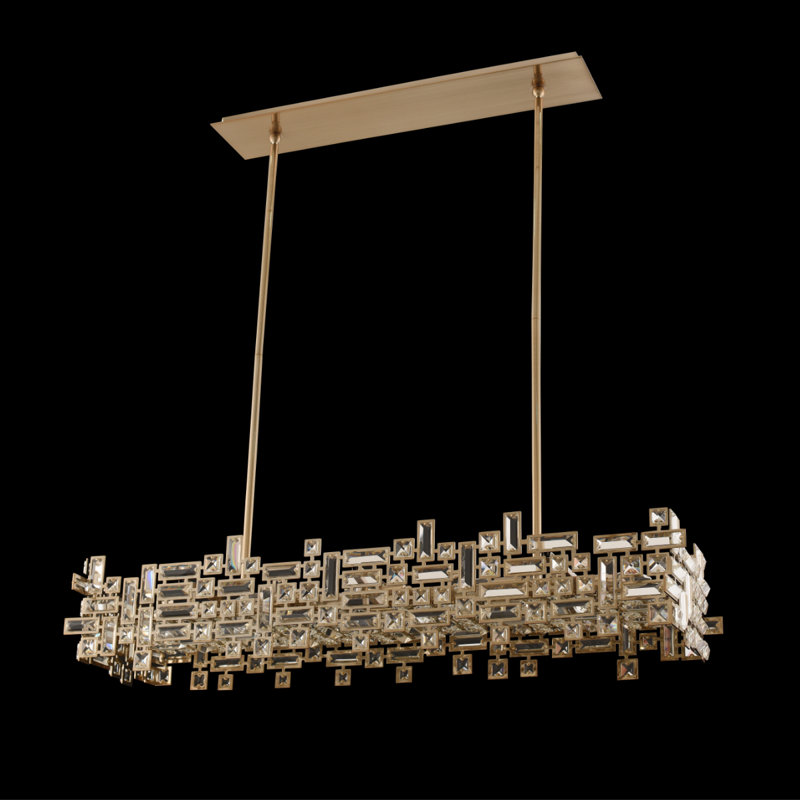 Luminaire suspendu linéaire Kleg 8 LT Allegri, Firenze clair