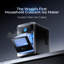 EUHOMY 9.4 in. 27 lbs. Crescent Ice Portable Countertop Ice Maker in Black with 3-Ice Sizes, Ice Scoop, LED Light Type