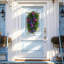Couronne de 20 pouces printemps été pour porte d'entrée, couronne de fleurs artificielle pour décoration de porte de fenêtre à la maison