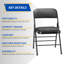 Ensemble de 2 chaises pliantes empilables et rembourrées en vinyle Khael-474535023