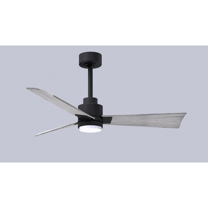 Ventilateur de plafond Alessandra, Ton bois de grange, Noir mat, 42"
