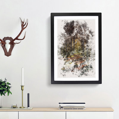 Walking Through an Autumn Forest - Picture Frame Painting Print
