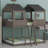 Wood Bunk Bed With Roof, Window, Guardrail-273623678