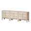 Commode 9 tiroirs pour chambre à coucher, commode Mid-Century moderne avec rangement, commode 3-en-1 en bois pour le salon, la chambre à coucher, le vestibule-128501546
