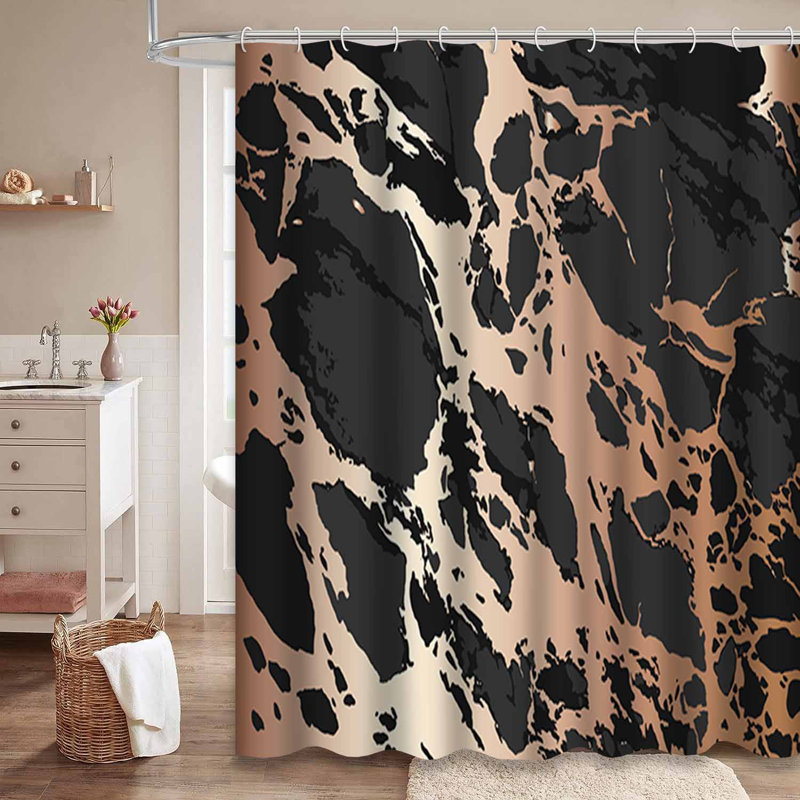 Rideau de douche Marble Grunge Scratch, L 72 po x l 84 po