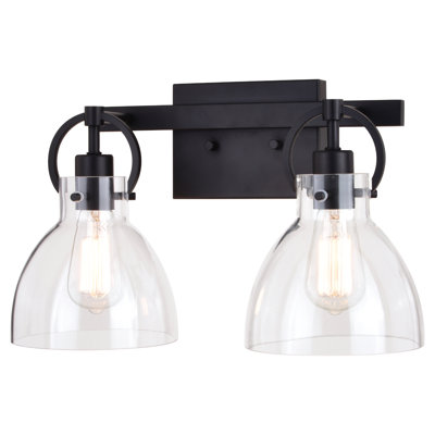 Ogden Contemporary Bathroom Vanity Light Fixture Clear Glass